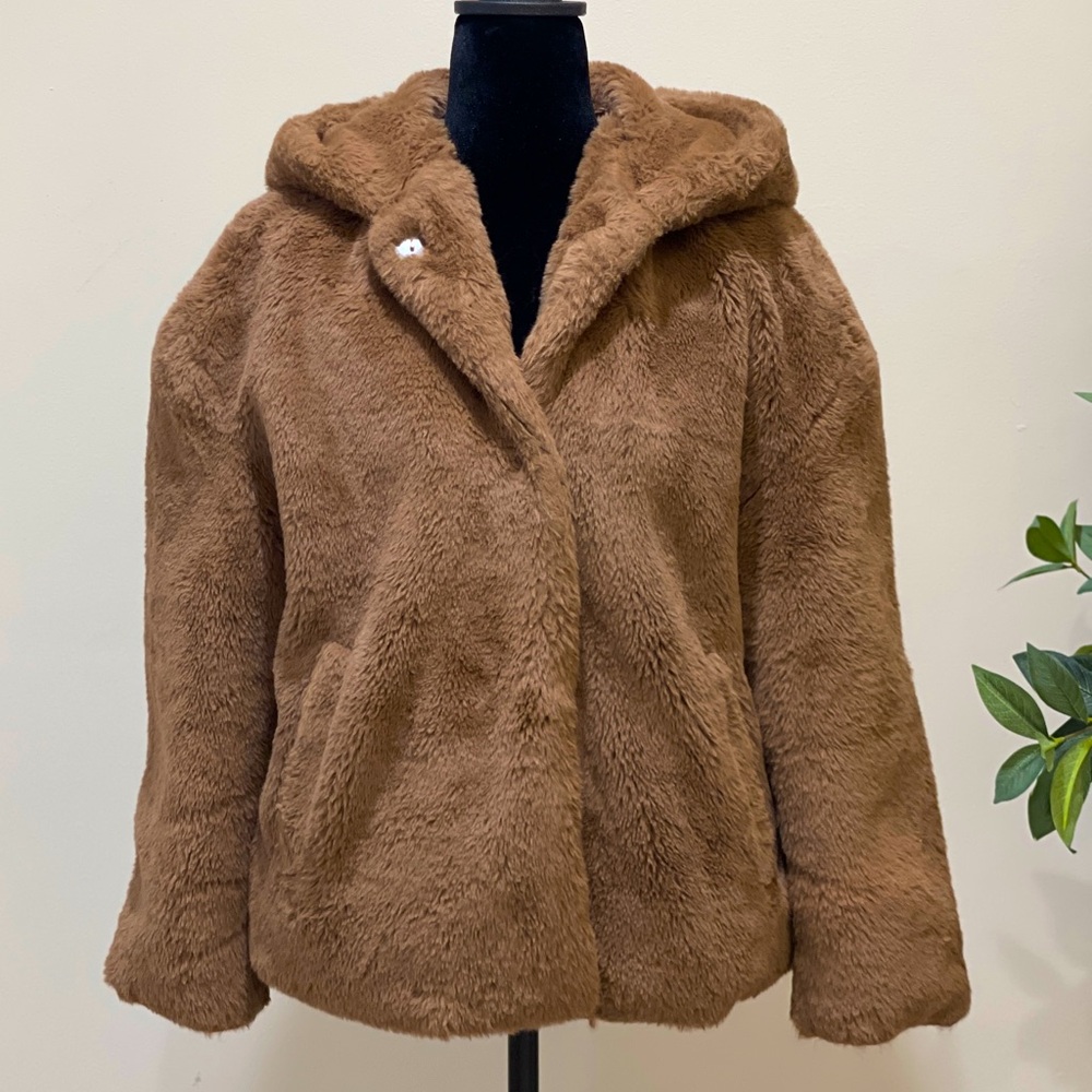 Zara Cozy Brown Teddy Coat / Jacket / Fluffy / Fur